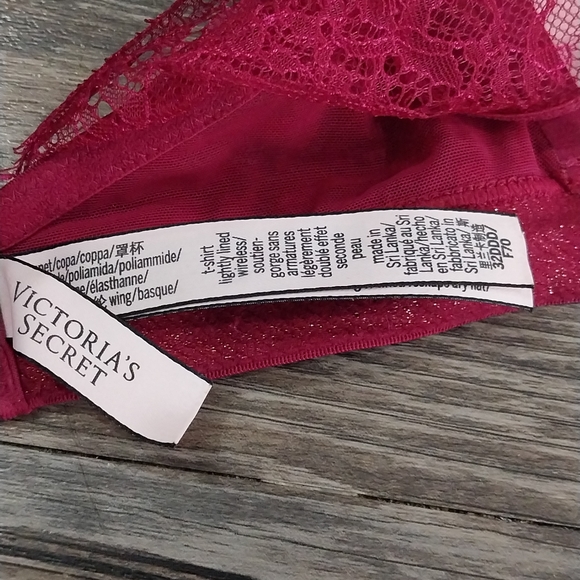 Victoria Secret tshirt Lightly Lined Wireless Bra 32ddd Lace Back Bra - Picture 6 of 6